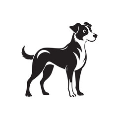 Dog vector art silhouette style illustration