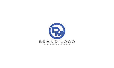 letter DM logo design vector template design for brand.