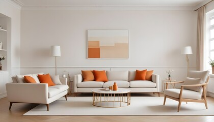 Fototapeta premium modern living room with sofa