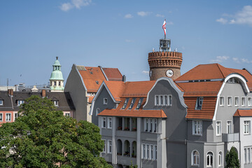 Blick &uuml;ber D&auml;cher in Cottbus