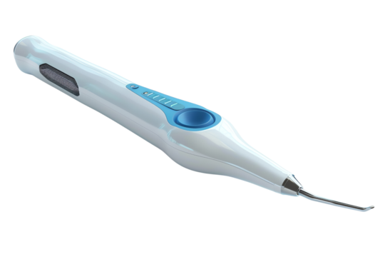 High-tech electric dental scaler for professional teeth cleaning and plaque removal. Essential oral hygiene tool for personal and dental use.