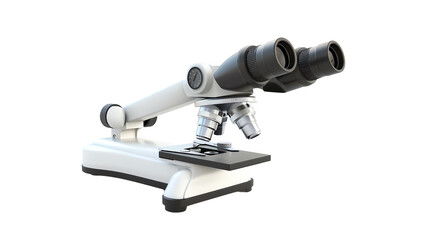 High-quality image of a modern microscope with dual eyepieces, ideal for scientific research and educational purposes.