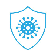  Virus protection icon flat design
