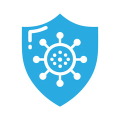  Virus protection icon flat design
