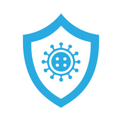  Virus protection icon flat design