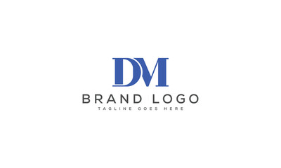 letter DM logo design vector template design for brand.