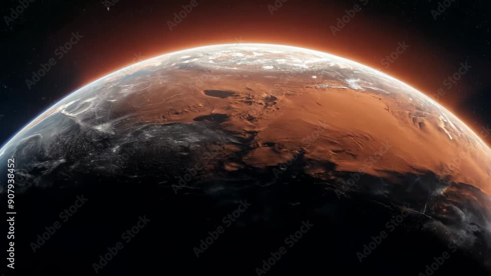 Wall mural planet mars view from space