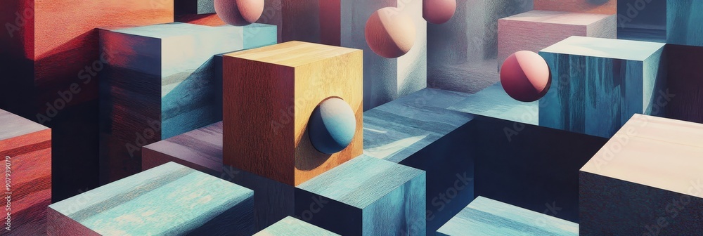Aufkleber a captivating abstract image featuring geometric shapes in a vibrant color palette. the image symbol