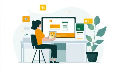 Digital Payment Solutions: Seamless Online Transactions, person making a digital payment on a website or app