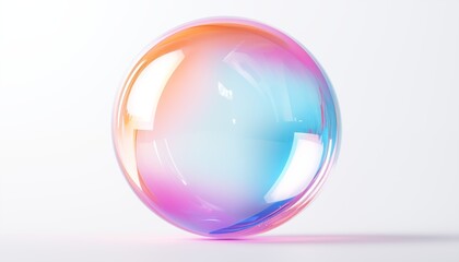 abstract colorful sphere, bubble