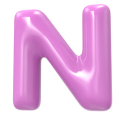 N Font 3D Render