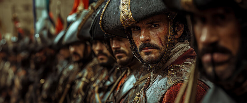 Spanish Tercios Warriors: Armed and Prepared for Battle - A Creative Title for Stock Image Bank and Content Creation