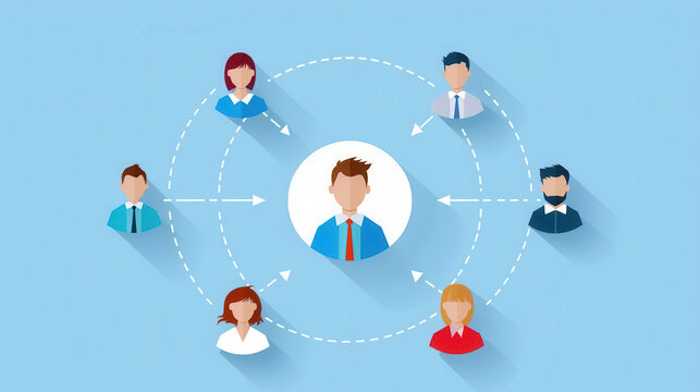 Employee farewell email, digital communication, flat design illustration