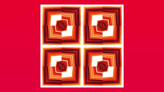 Background pattern of rectangular lines dark colors repeating Motion Animation abtrack kaleidoscope pattern