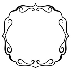 Black openwork frame, banner design.