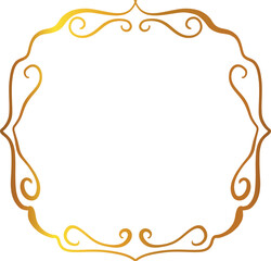 Gold openwork frame design banner.