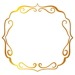 Gold openwork frame design banner.