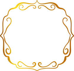 Gold openwork frame design banner.