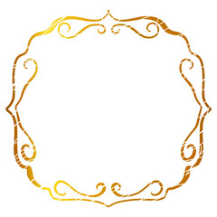 Gold openwork frame design banner.