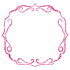 Frame pink openwork design banner.