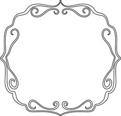Black openwork frame, banner design.