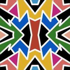 Abstract paint seamless pattern. Geometric ethnic traditional style for background, decoration, Artwork