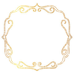 Gold openwork frame design banner.