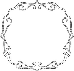 Black openwork frame, banner design.
