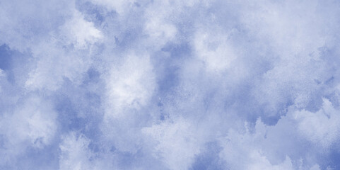 Abstract Blue watercolor painted cloudy sky background, clear blue sky background summer season clouds texture, The summer is colorful clearing day Good weather with natural clouds.	
