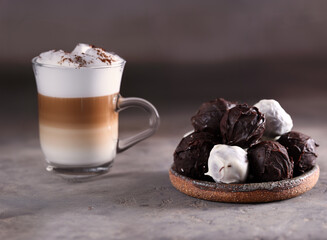 homemade chocolate bon bons for dessert