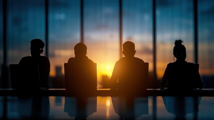 Silhouetted students in a tech workshop, hands-on learning and innovation, education concept, hands-on learning, technology