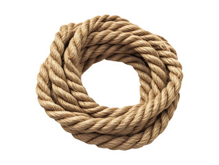 Coil of rope isolated on transparent or white background