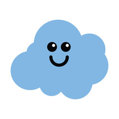 blue cloud with a smile