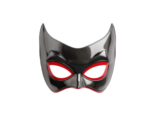Female superhero mask isolated on transparent or white background