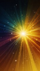 yellow sunburst rays abstract background design copy space illustration art