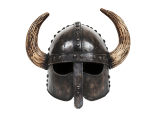 Viking helmet isolated on transparent or white background