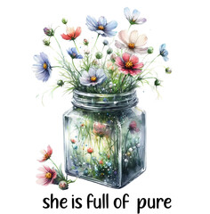 Boho Flower Christian Quote tshirt