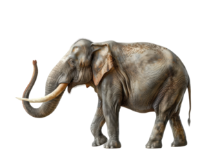 A majestic elephant standing gracefully, showcasing its impressive size and unique features, perfect for wildlife themes.