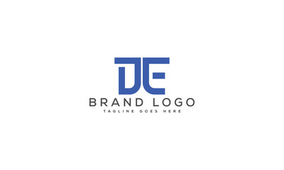 Fototapeta premium letter DE logo design vector template design for brand.
