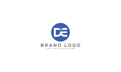 letter DE logo design vector template design for brand.