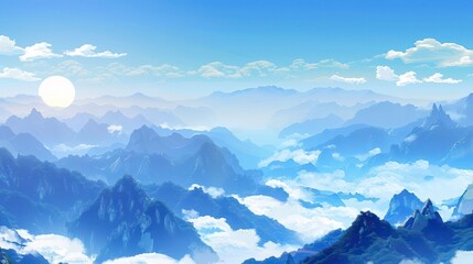 Obraz premium panorama of the mountains in winter