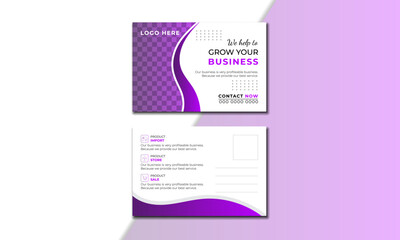Post card design template, Print ready.