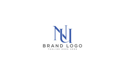 Fototapeta premium letter NU logo design vector template design for brand.