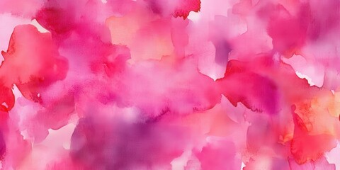 Fototapeta premium Abstract Watercolor Painting with Pink and Orange Hues