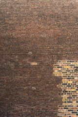 Weathered Red and White Brick Wall Texture