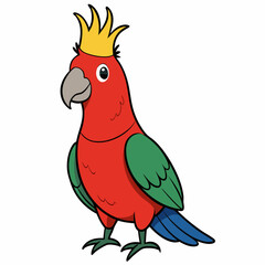 Australian king parrot vector illustration 