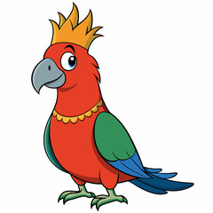 Australian king parrot vector illustration 