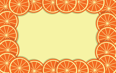 frame with orange