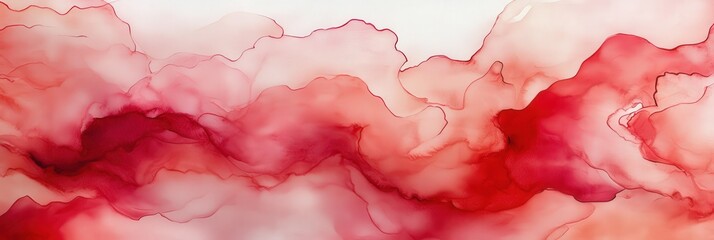 Fototapeta premium Abstract Red Ink Painting