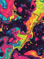 A colorful abstract painting with a lot of different colors and shapes. The painting has a lot of energy and movement, and it seems to be about the beauty of chaos and the power of creativity